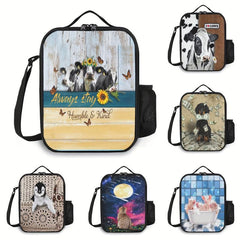 3D Animal Printed Lunch Bag Funny Pattern Insulated Tote Waterproof Organizer