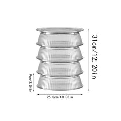 1pc Stackable Separated Serving Cover Transparent Visual Meal Dust Cover