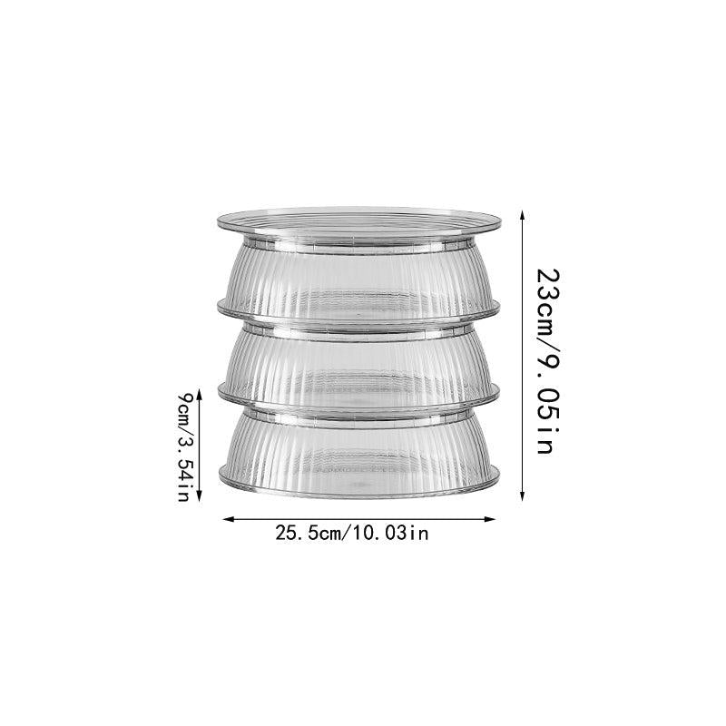 1pc Stackable Separated Serving Cover Transparent Visual Meal Dust Cover