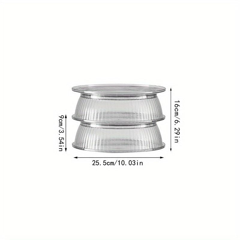 1pc Stackable Separated Serving Cover Transparent Visual Meal Dust Cover