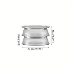 1pc Stackable Separated Serving Cover Transparent Visual Meal Dust Cover