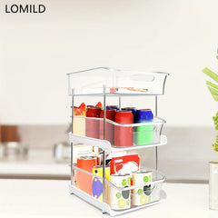 3 Tier Storage Rack Square Storage Box Lazy Person Organizer