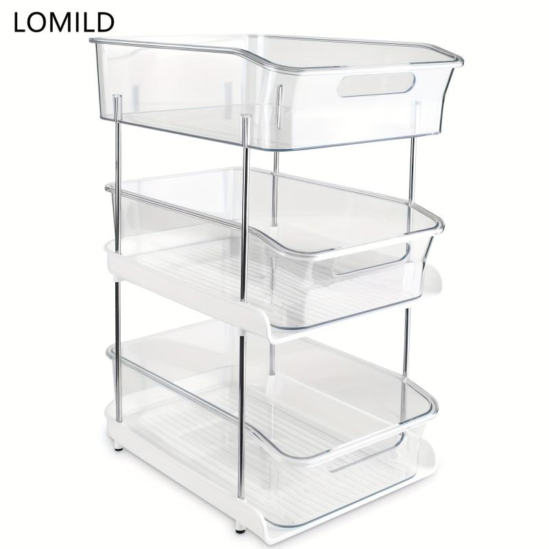3 Tier Storage Rack Square Storage Box Lazy Person Organizer