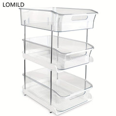3 Tier Storage Rack Square Storage Box Lazy Person Organizer