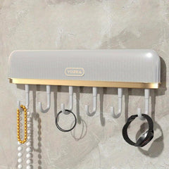 Wall Mounted Punching Hook Shelf Kitchen Cutlery Holder