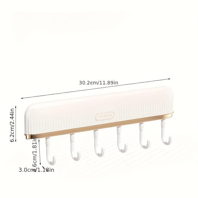 Wall Mounted Punching Hook Shelf Kitchen Cutlery Holder
