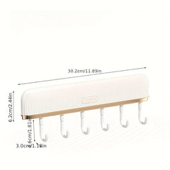 Wall Mounted Punching Hook Shelf Kitchen Cutlery Holder