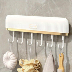 Wall Mounted Punching Hook Shelf Kitchen Cutlery Holder