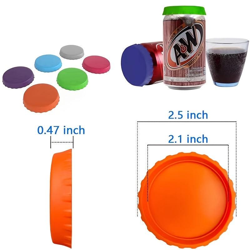 6pcs Plastic Can Lids Leak-proof Beverage Sealing Caps