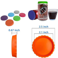6pcs Plastic Can Lids Leak-proof Beverage Sealing Caps