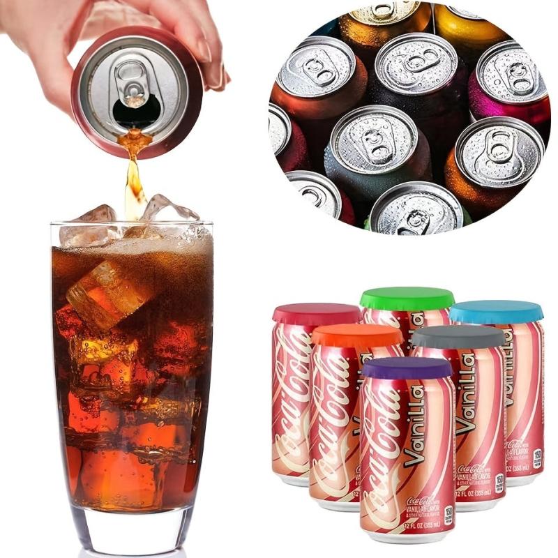 6pcs Plastic Can Lids Leak-proof Beverage Sealing Caps