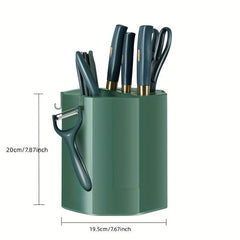 1pc Kitchen Storage Tube Rotating Rack Plastic Utensil Holder