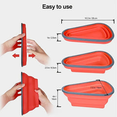 5pcs Silicone Triangular Pizza Packaging Box with Adjustable Container