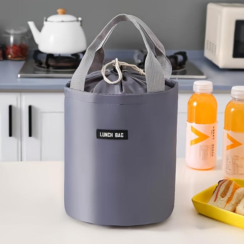 Insulated Lunch Bag for Teenagers & Work, Round Lunch Box Tote Bag