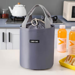 Insulated Lunch Bag for Teenagers & Work, Round Lunch Box Tote Bag