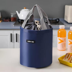 Insulated Lunch Bag for Teenagers & Work, Round Lunch Box Tote Bag