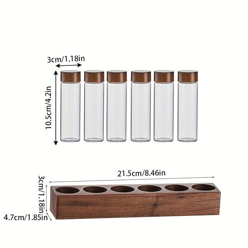 6-Hole Coffee Bean Sorting Test Tube Display Rack