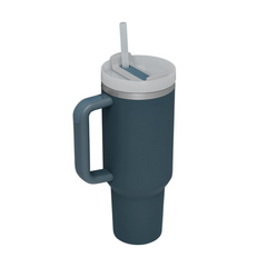 40oz Vacuum Flask With Straw And Handle Stainless Steel Tumbler