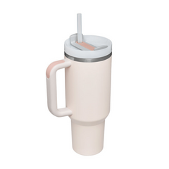 40oz Vacuum Flask With Straw And Handle Stainless Steel Tumbler