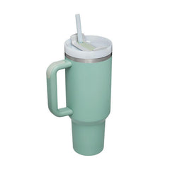 40oz Vacuum Flask With Straw And Handle Stainless Steel Tumbler