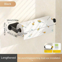 Wrought Iron Paper Towel Holder for Kitchen Cabinet, Under Shelf Storage Rack