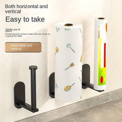 Wrought Iron Paper Towel Holder for Kitchen Cabinet, Under Shelf Storage Rack