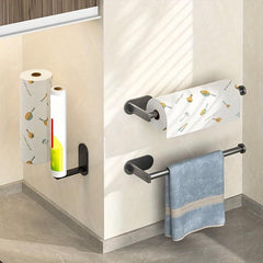 Wrought Iron Paper Towel Holder for Kitchen Cabinet, Under Shelf Storage Rack