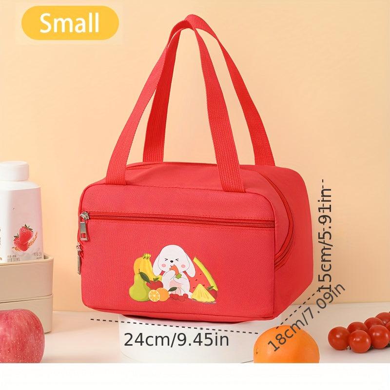 Cartoon Insulated Lunch Bag with Long Handle Ice Pack Waterproof Outdoor Picnic