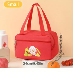 Cartoon Insulated Lunch Bag with Long Handle Ice Pack Waterproof Outdoor Picnic