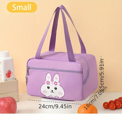 Cartoon Insulated Lunch Bag with Long Handle Ice Pack Waterproof Outdoor Picnic