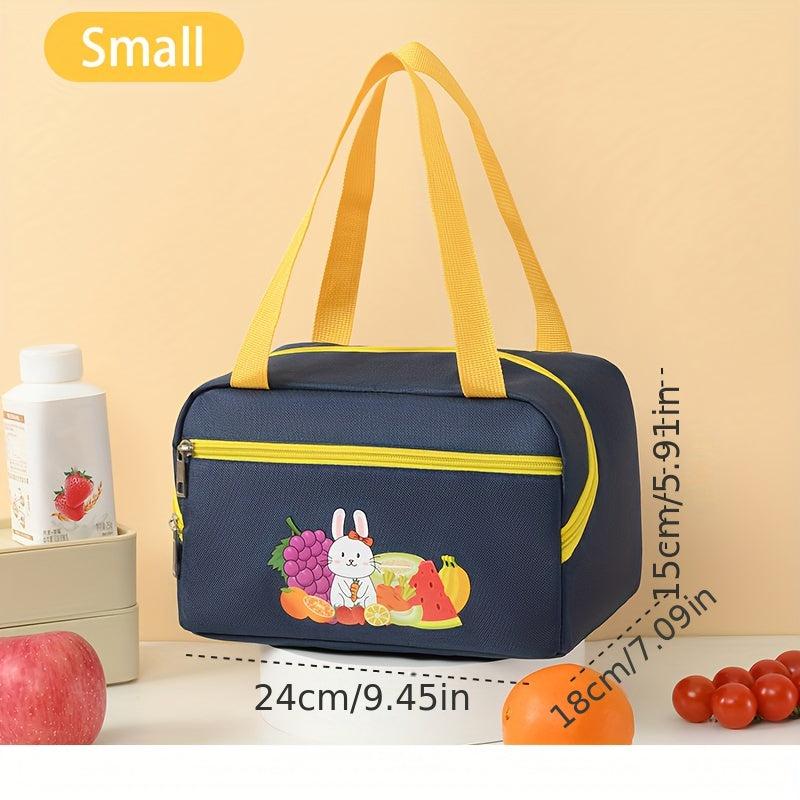 Cartoon Insulated Lunch Bag with Long Handle Ice Pack Waterproof Outdoor Picnic