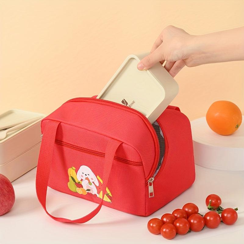 Cartoon Insulated Lunch Bag with Long Handle Ice Pack Waterproof Outdoor Picnic