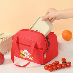 Cartoon Insulated Lunch Bag with Long Handle Ice Pack Waterproof Outdoor Picnic