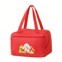 Cartoon Insulated Lunch Bag with Long Handle Ice Pack Waterproof Outdoor Picnic