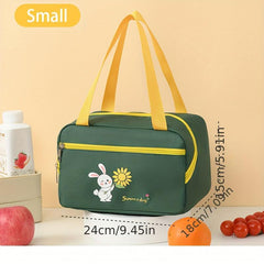 Cartoon Insulated Lunch Bag with Long Handle Ice Pack Waterproof Outdoor Picnic