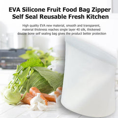 Leakproof Silicone Food Storage Bag Reusable Fresh-keeping Organizer