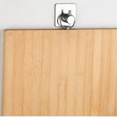 2pcs Stainless Steel Self Adhesive Hooks Organizer