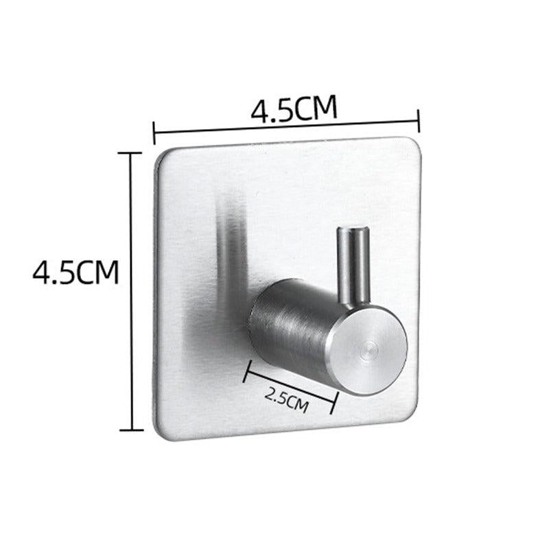 2pcs Stainless Steel Self Adhesive Hooks Organizer