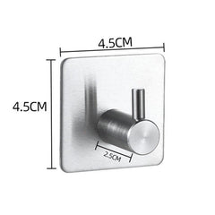 2pcs Stainless Steel Self Adhesive Hooks Organizer