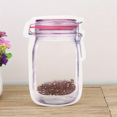 15pcs Mason Jar Zipper Bags Reusable Food Storage Pouch