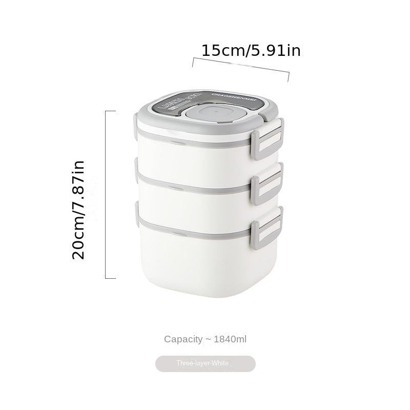 Large Capacity Lunch Box with Cutlery, Compartment, Microwave Safe Bento Box