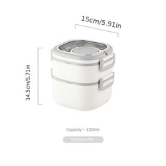 Large Capacity Lunch Box with Cutlery, Compartment, Microwave Safe Bento Box