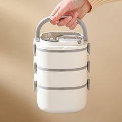 Large Capacity Lunch Box with Cutlery, Compartment, Microwave Safe Bento Box