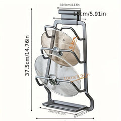 3-Tier Stainless Steel Pot Lid Holder & Cutting Board Rack
