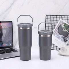 30oz Insulated Cup Non 304 Stainless Steel Lid Handle Car Cup Ice Tyrant Cup