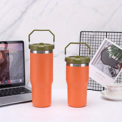 30oz Insulated Cup Non 304 Stainless Steel Lid Handle Car Cup Ice Tyrant Cup