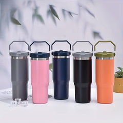 30oz Insulated Cup Non 304 Stainless Steel Lid Handle Car Cup Ice Tyrant Cup