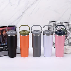 30oz Insulated Cup Non 304 Stainless Steel Lid Handle Car Cup Ice Tyrant Cup