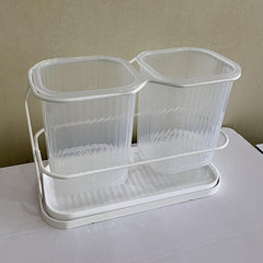 Chopstick Drain Tube Storage Holder Stainless Steel Cutlery Holder