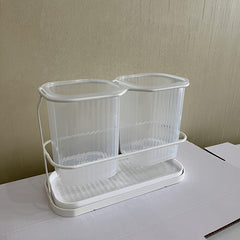 Chopstick Drain Tube Storage Holder Stainless Steel Cutlery Holder